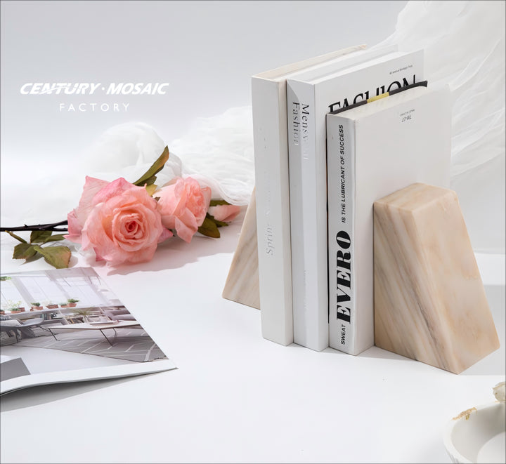 Đế Giữ Sách Đá Cẩm Thạch Calacatta Rosa Centurymosaic - Daisan Mart
