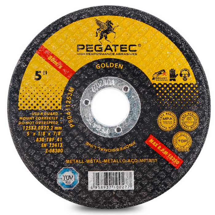 Đá Cắt Zirconia PEGATEC 5 Inch 125x3x22mm Kim Loại Và Thép - Daisan Mart
