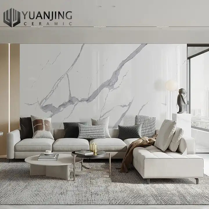 Đá Thiêu Kết Calacatta Trắng 800x2600mm Sang Trọng Hiện Đại - Daisan Mart