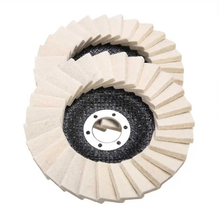 Đĩa đánh bóng 5 inch 125mm, mặt sau bằng sợi thủy tinh, đĩa nỉ, đĩa đánh bóng len cho máy mài góc - Daisan Mart