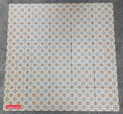 Gạch bông 20×20 cm trang trí hoa văn dị hình vàng Royal 2211 - Daisan Mart