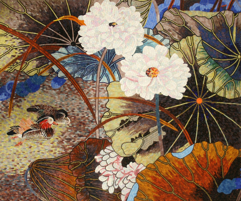 Gạch khảm mOSAIC tường hoa văn nhiều màu tùy chỉnh thủ công - Daisan Mart