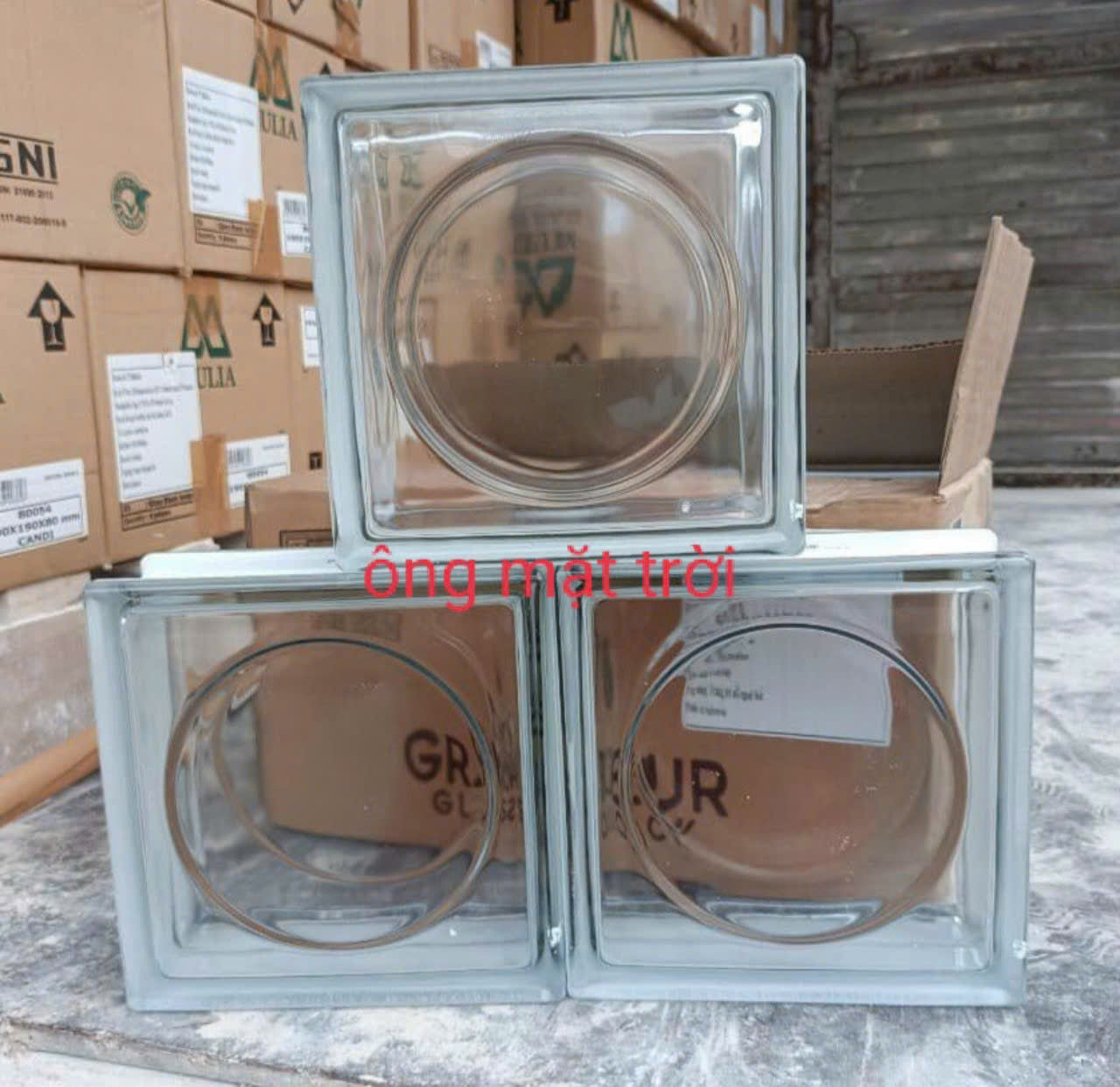 Gạch kính lấy sáng vòng tròn mã 80070 - Daisan Mart