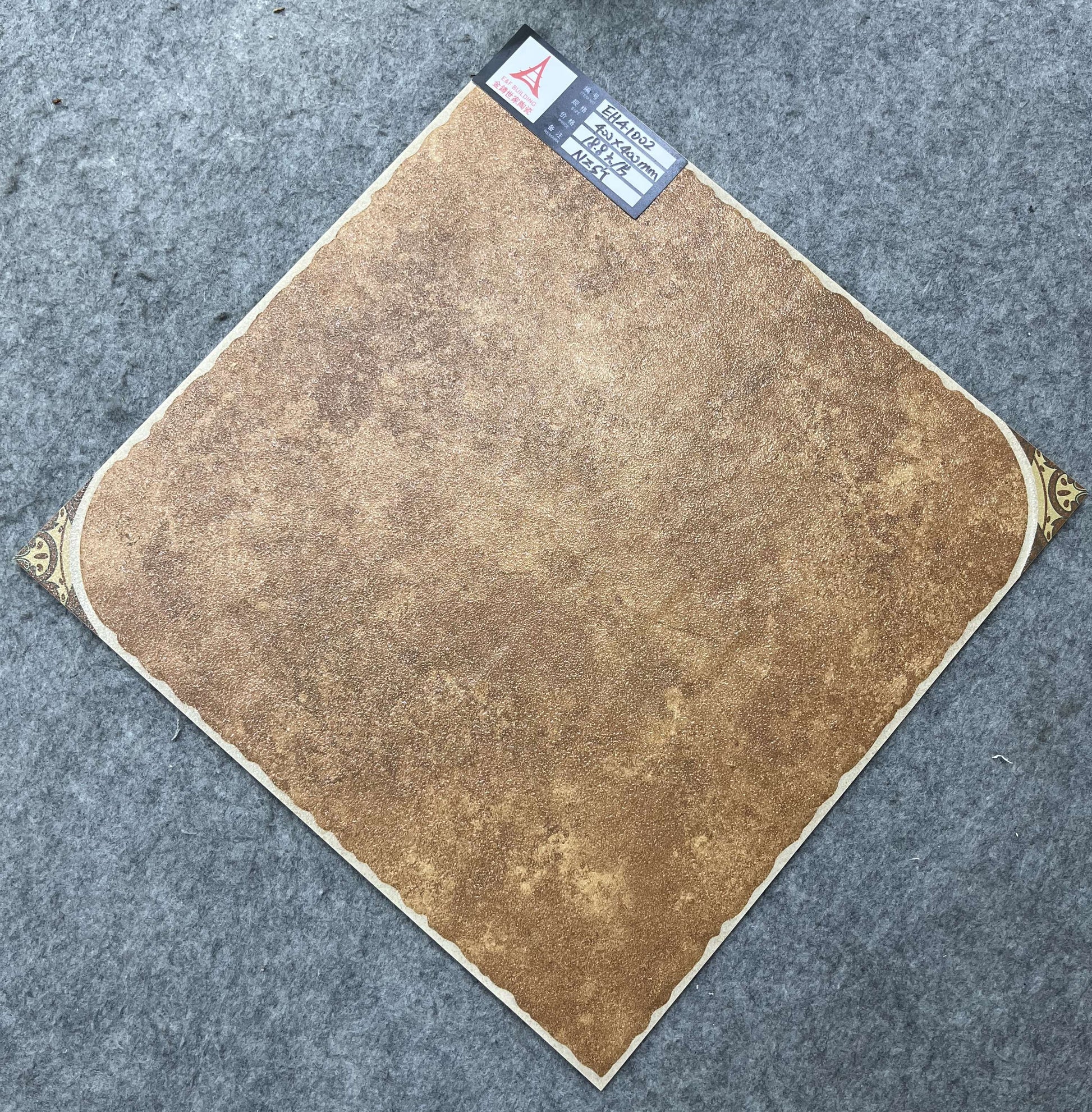 Gạch lát nền gốm đỏ đất nung kiểu Địa Trung Hải hiện đại 400x400, chống trơn - Daisan Mart