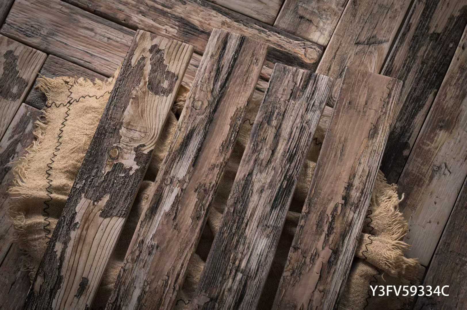 Gạch lát nền gốm họa tiết xương cá vân gỗ màu xám giả cổ cao cấp - Daisan Mart