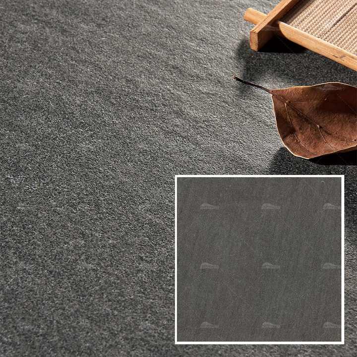Gạch lát nền men sứ đen chống trơn bề mặt thô nhám kiểu cổ điển giá nhà máy Phật Sơn - Daisan Mart