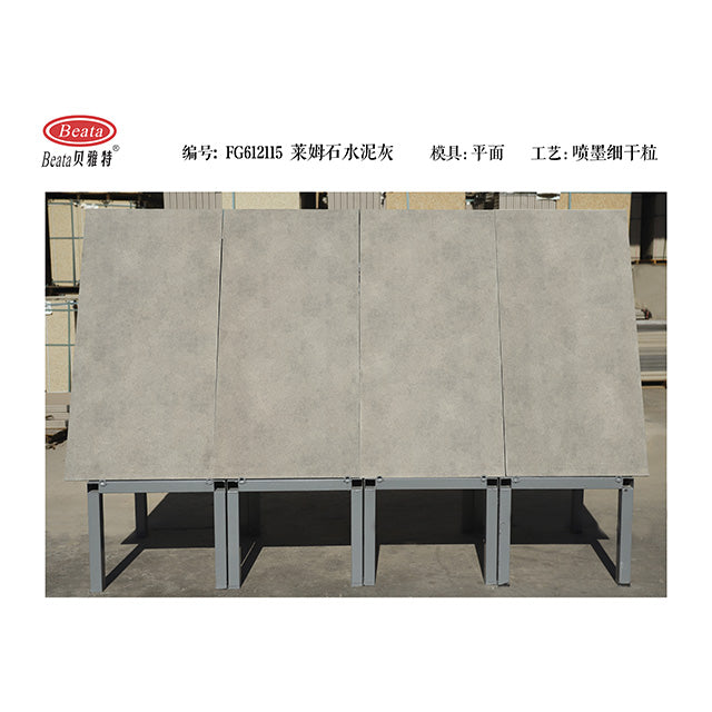 Gạch lát tường và sàn men sứ/gốm thiết kế hiện đại cho cảnh quan ngoài trời, màu xám xi măng đá vôi làm điểm nhấn - Daisan Mart