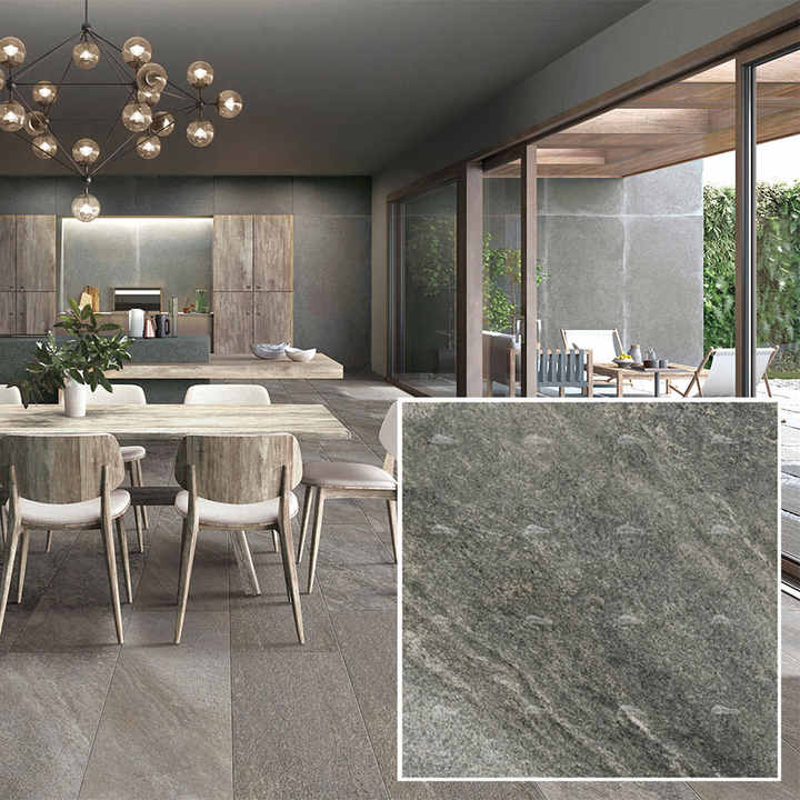 Gạch men mài bóng 600x600 20mm 10mm mờ, gạch sứ 600x1200 đen toàn thân - Daisan Mart