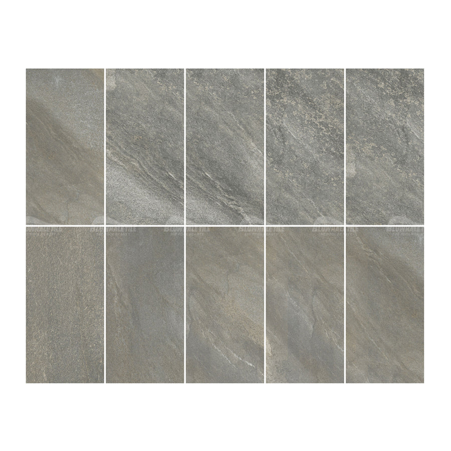 Gạch men mài bóng 600x600 20mm 10mm mờ, gạch sứ 600x1200 đen toàn thân - Daisan Mart