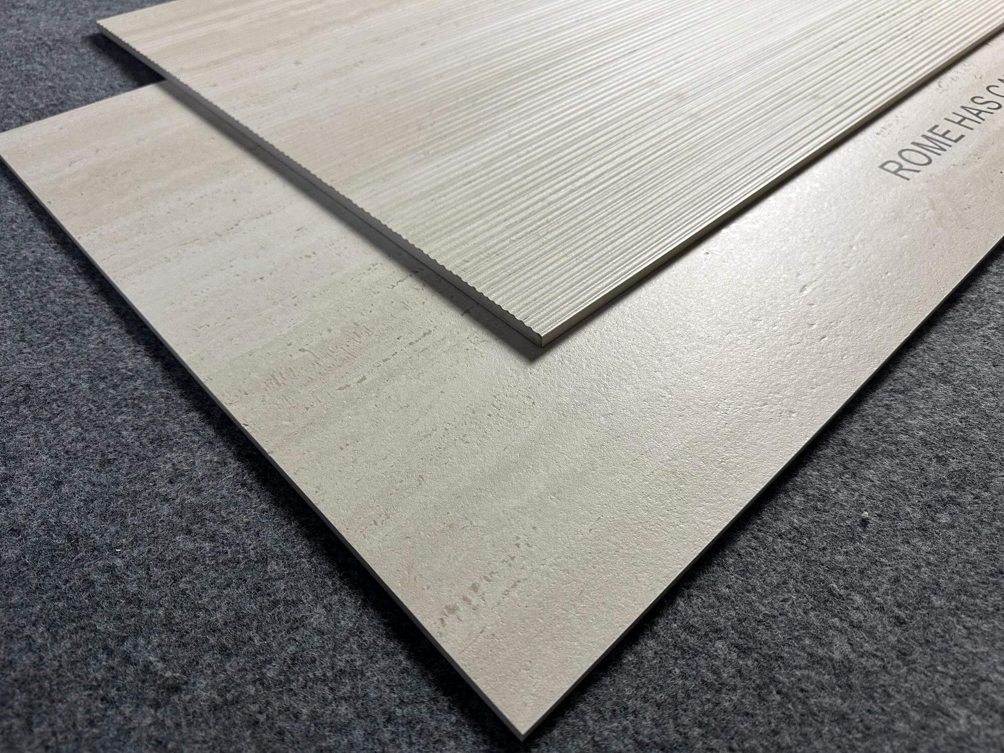 Gạch men sứ giả cổ trang trí đá Travertine La Mã màu vàng 600x1200mm bề mặt mờ - Daisan Mart