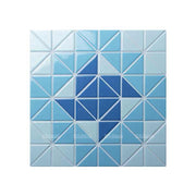 Gạch Mosaic Bể Bơi Hình Cối Xay Gió Tam Giác Màu Xanh Dương Trộn - Daisan Mart