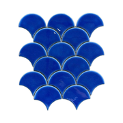 Gạch mosaic gốm kháng khuẩn màu xanh đậm 6mm hiện đại cho biệt thự &amp; căn hộ, phòng khách &amp; khách sạn - Bán buôn - Daisan Mart