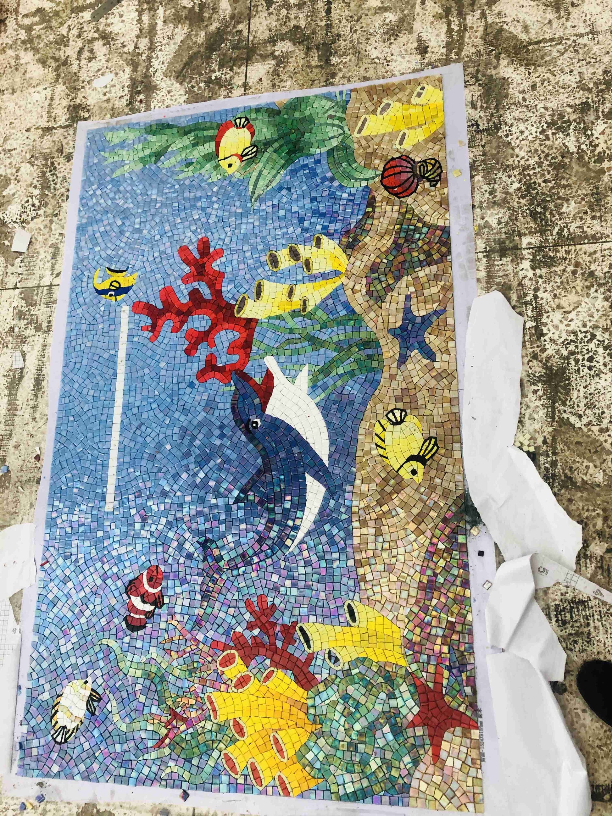 Gạch MOSAIC Hồ Bơi Gốm Sứ Hiện Đại Chống Trơn Ngoài Trời - Daisan Mart