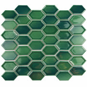 Gạch mosaic kim loại gốm trang trí phun mực nền xanh lá cây trang trí tường nội thất phòng khách phòng tắm nhà bếp - Daisan Mart