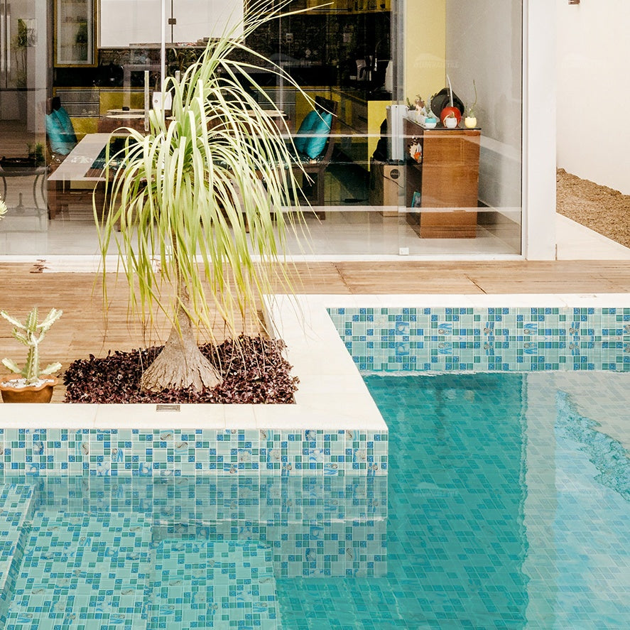 Gạch MOSAIC Nhựa Epoxy Hình Vỏ Sò Vuông - Daisan Mart