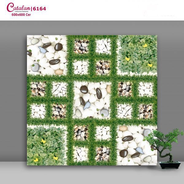 Gạch ốp lát 60×60 cm Catalan giả sỏi cỏ 6164 - Daisan Mart