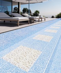 Gạch ốp lát bể bơi Đồng Tâm 20×20 màu nâu hình sò ốc 2020MARINA003 - Daisan Mart