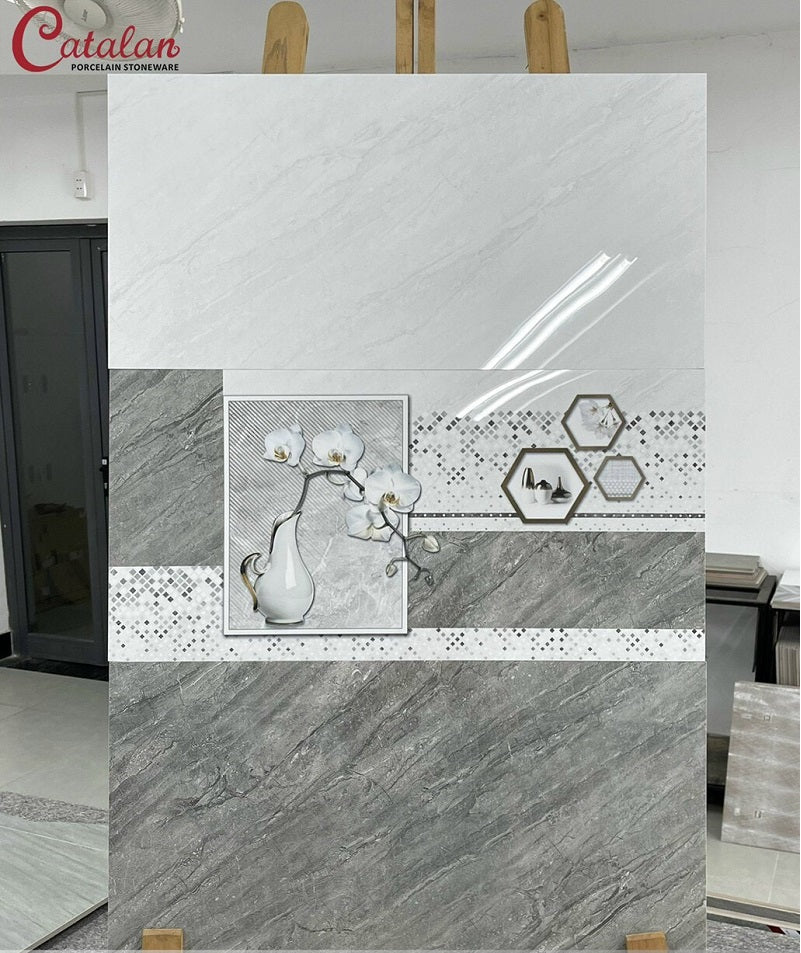 Gạch ốp tường Catalan 30×60 màu ghi đá chảy 3207-3208-3209 - Daisan Mart