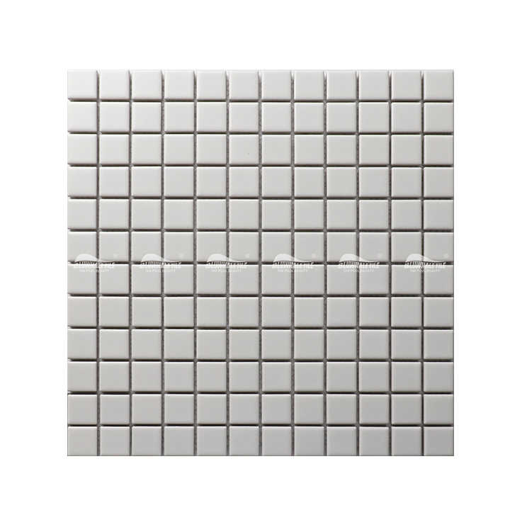 Gạch ốp tường Mosaic men mờ Carrara trắng hiện đại bằng sứ - Daisan Mart