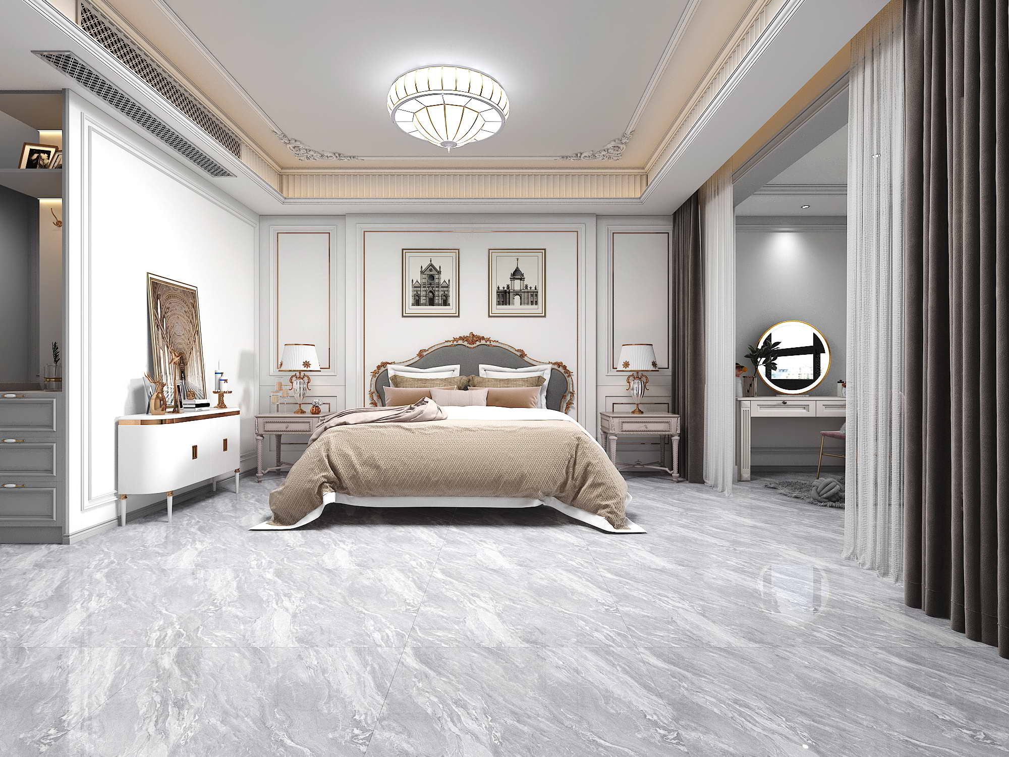 GẠCH PORCELAIN HOÀN MỸ 80×80 MÃ 34056 BÓNG - Daisan Mart