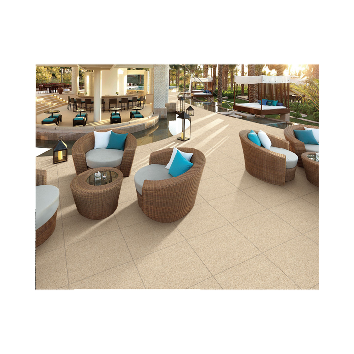 Gạch sứ ngoài trời thân thiện với môi trường dày 20mm màu vàng travertine kết hợp phong cách và chức năng cho mọi không gian - Daisan Mart