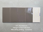 Gạch thẻ Việt Nam KT 75x150mm xương bóng phẳng loại 1 mã TA0306P - Daisan Mart