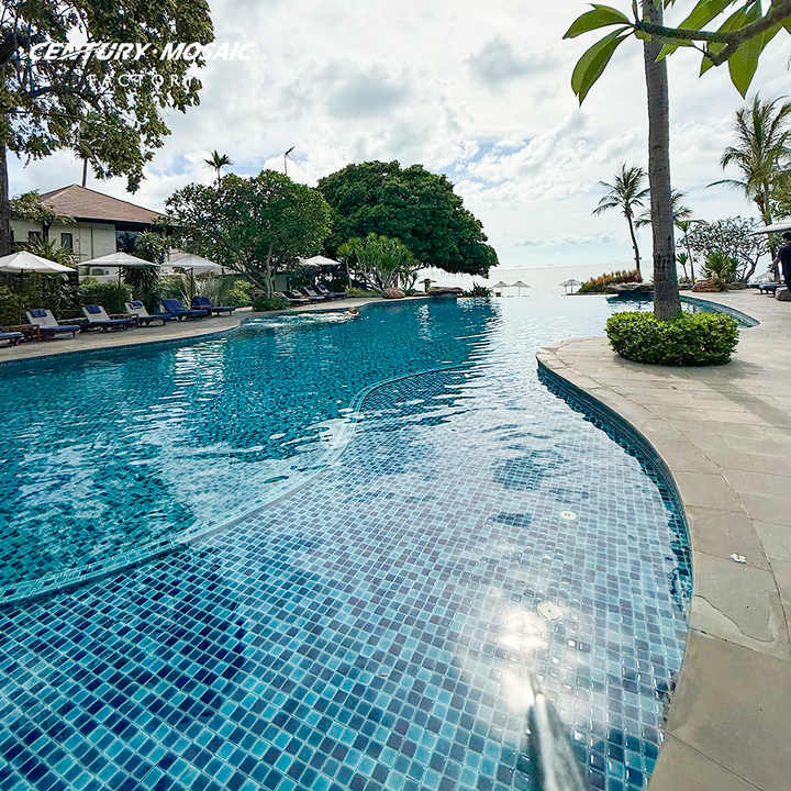 Gach Kham Ho Boi Hinh Vuong Mau Xanh Lam 6mm Centurymosaic - Daisan Mart