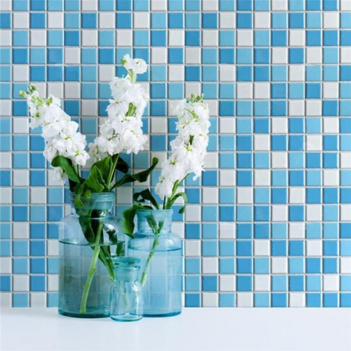 Gach Mosaic Nhieu Mau Men 25x25 Mm Op Tuong Porcelain - Daisan Mart