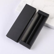 Double gift pencil case made of black cardboard, durable paper material, drawer type.