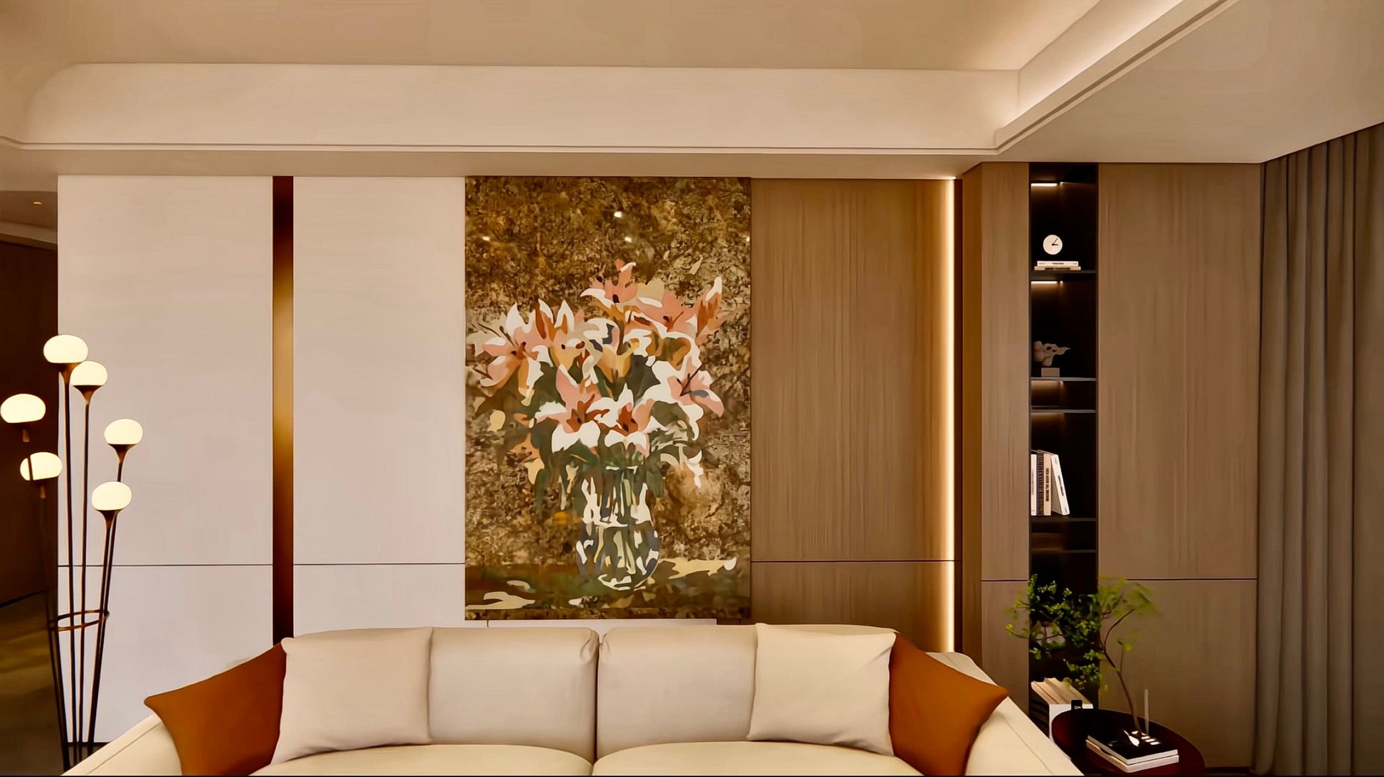 Khung ảnh đá trang trí tường ghép chất liệu nghệ thuật trong suốt thiết bị quang điện tử - Daisan Mart