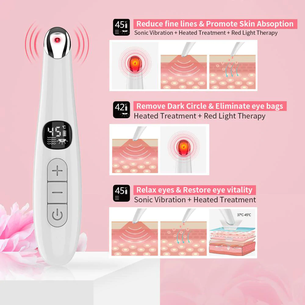 Mặt nạ mắt nén thông minh thoải mái có rung và đũa mát xa ấm - Daisan Mart