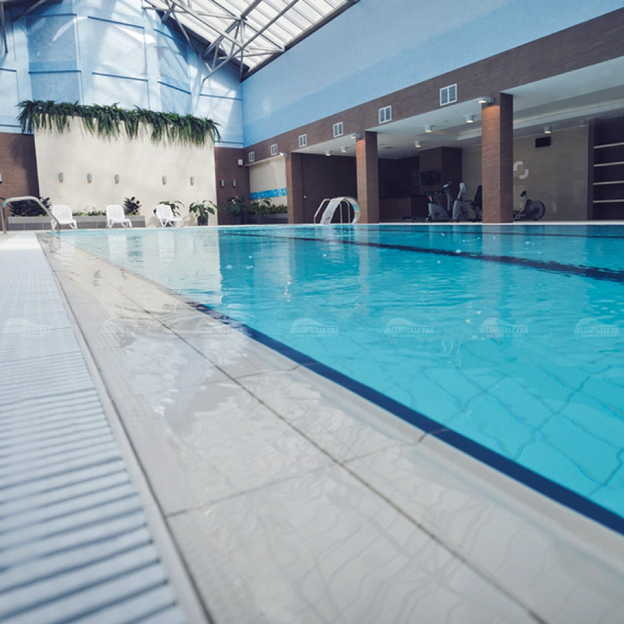 Máng thoát nước hình sóng hồ bơi có thể tùy chỉnh chiều dài, chống trơn trượt Bluwhale - Daisan Mart