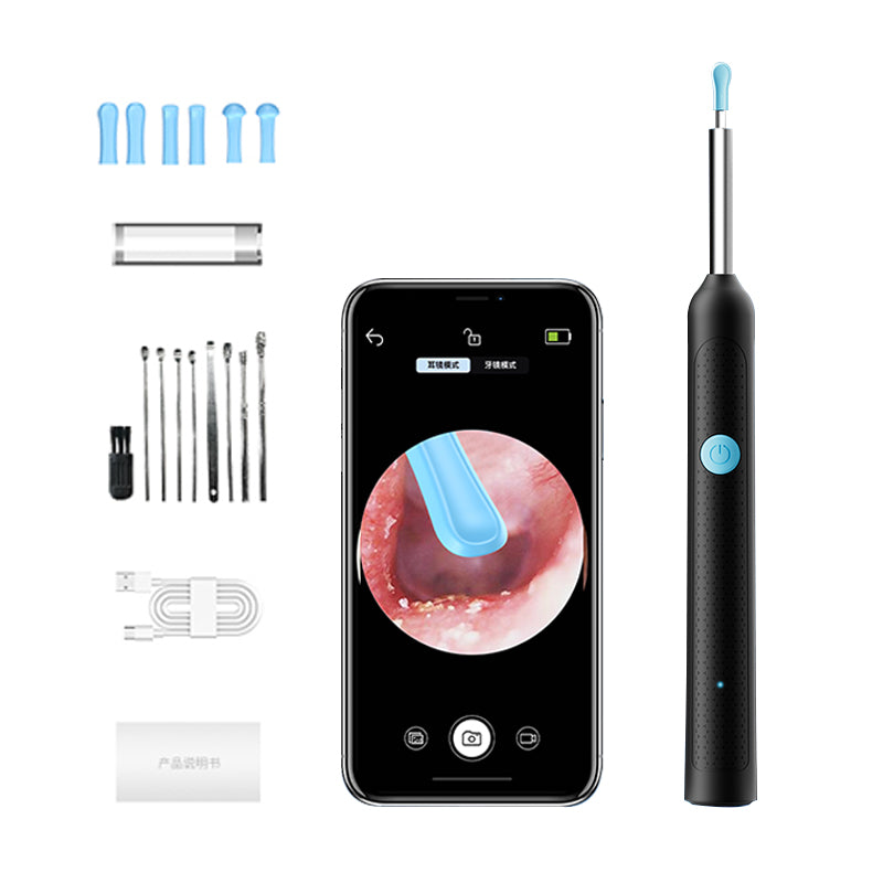Máy lấy ráy tai điện WIFI, kèm 9 phụ kiện, có camera và chống nước IP67 - Daisan Mart