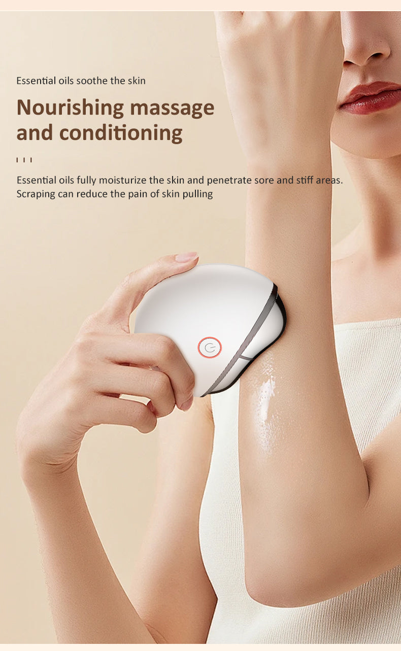 Máy mát-xa cạo gió điện Gua Sha cầm tay cho mặt và cổ, chống lão hóa, nâng cơ da, dùng tại nhà và du lịch - Daisan Mart