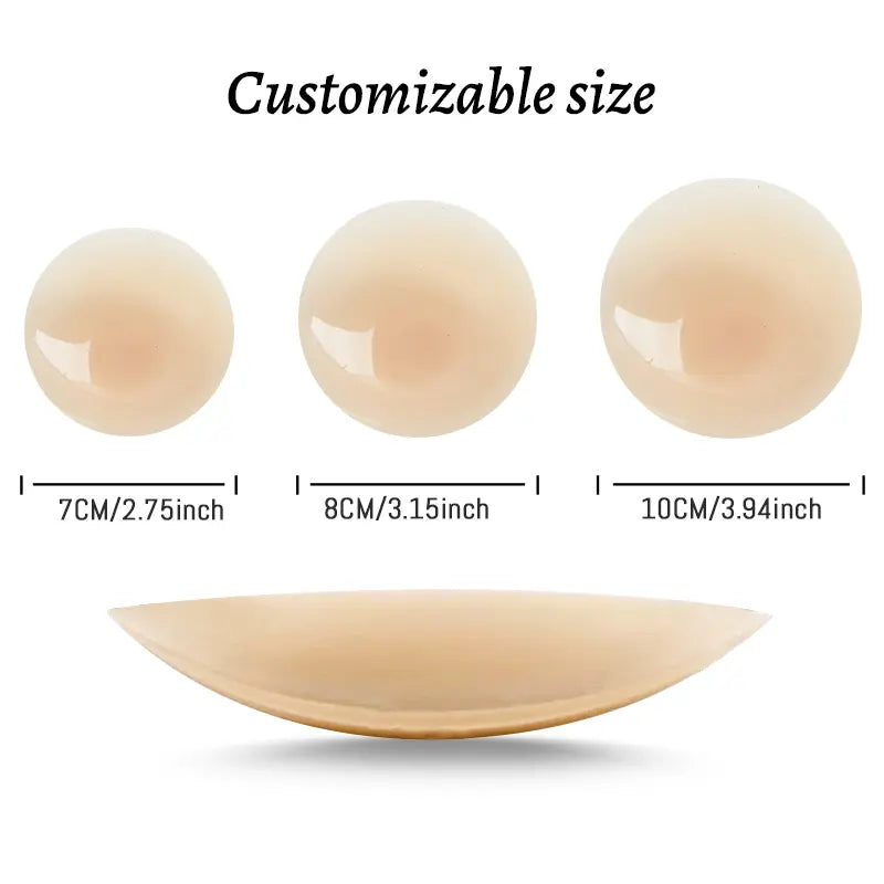 Miếng dán che nhũ hoa silicone 10cm mỏng tùy chỉnh tái sử dụng vô hình gợi cảm cho nữ - Daisan Mart