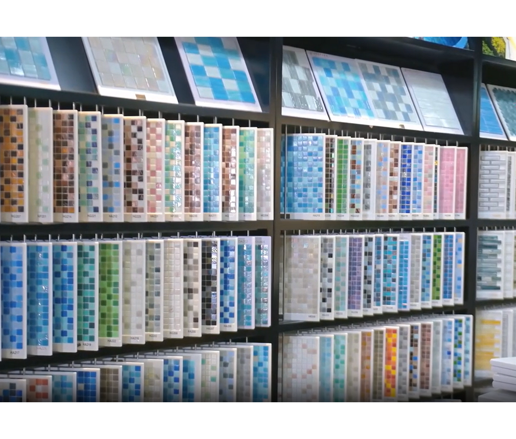 MOSAIC KÍNH MÀU XANH CỔ ĐIỂN CAO CẤP 300x300mm - Daisan Mart