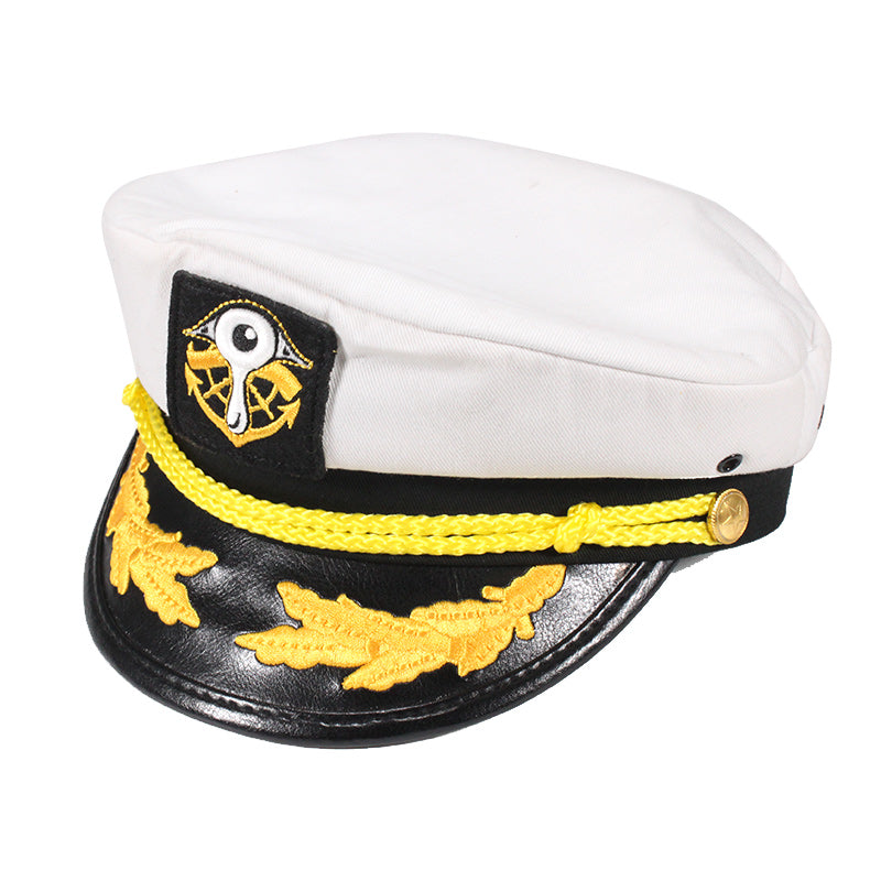 Mũ Sĩ quan Hải quân và Sĩ quan Đức Đỉnh phẳng bằng Polyester Cotton tùy chỉnh, dùng cho Tiệc ngoài trời Cosplay - Daisan Mart