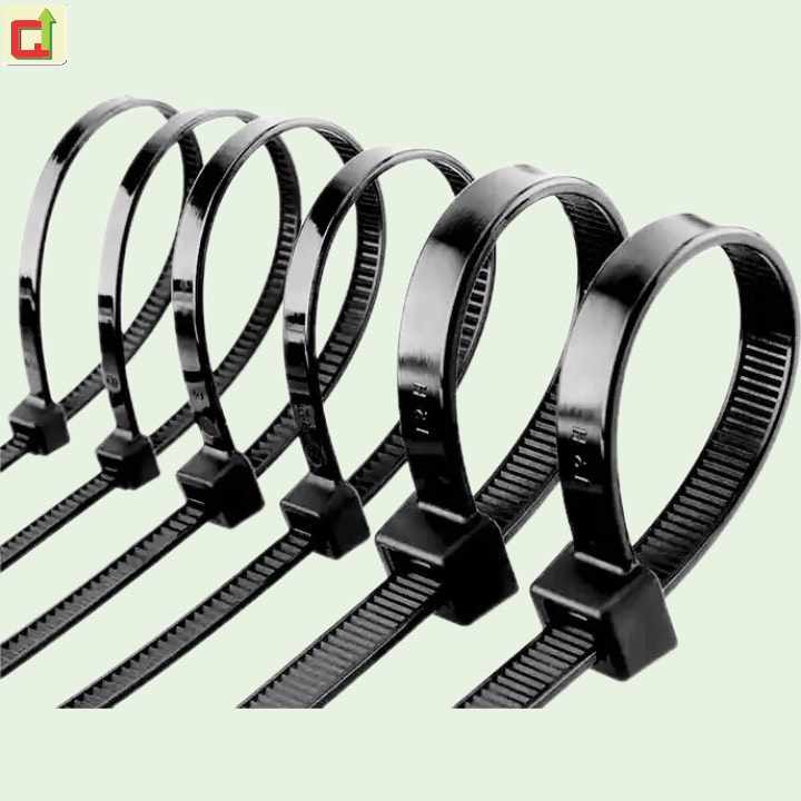 Nhà máy bán buôn Mẫu miễn phí Tự khóa 7,6 * 300mm Dây buộc cáp bằng nylon màu trắng đen Dây buộc cáp bằng nhựa có khóa kéo chịu nhiệt độ cao thấp - Daisan Mart
