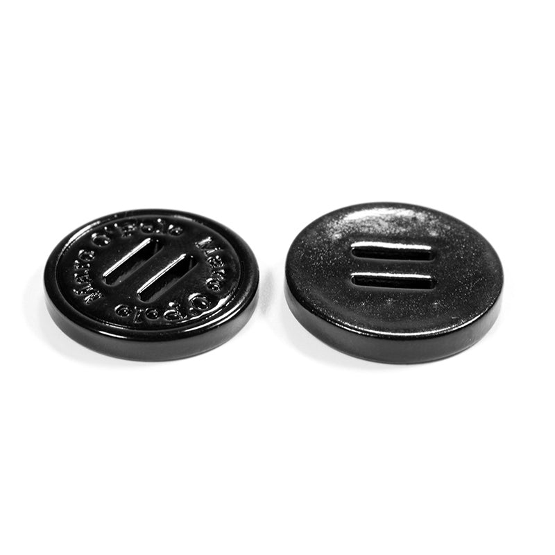 Nút nhựa resin tròn 2 lỗ, logo riêng, sỉ áo khoác - Daisan Mart