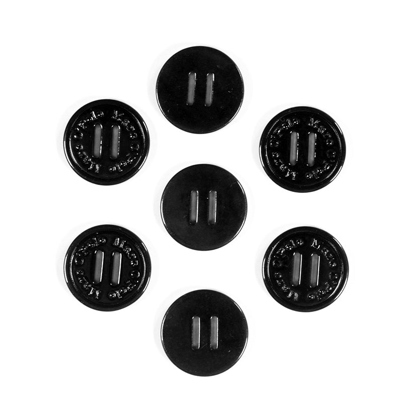 Nút nhựa resin tròn 2 lỗ, logo riêng, sỉ áo khoác - Daisan Mart