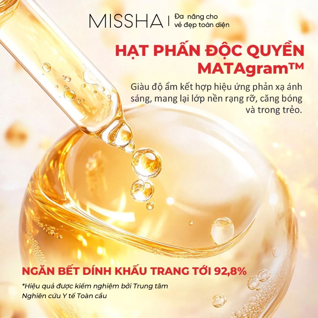 Phấn Nước Dưỡng Ẩm Da Căng Bóng Missha Glow Cushion SPF40 PA+++ 14g - Daisan Mart