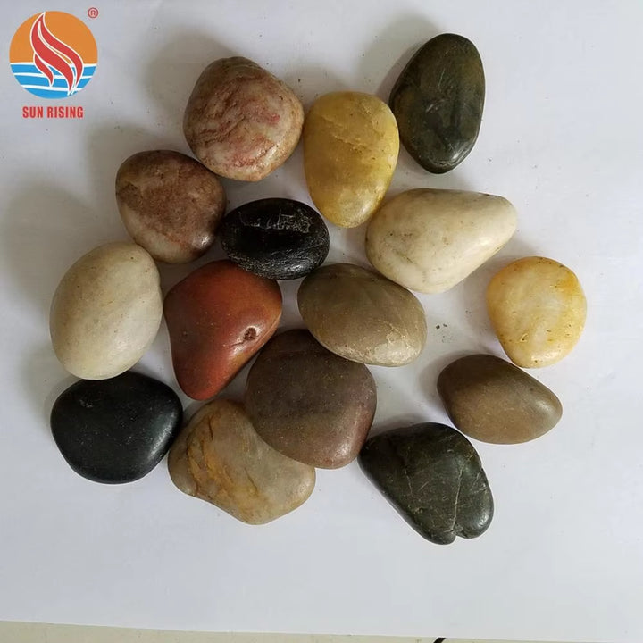 Phong cách hiện đại tự nhiên đá đầy màu sắc sân vườn sỏi đánh bóng cảnh quan và sử dụng trang trí - Daisan Mart