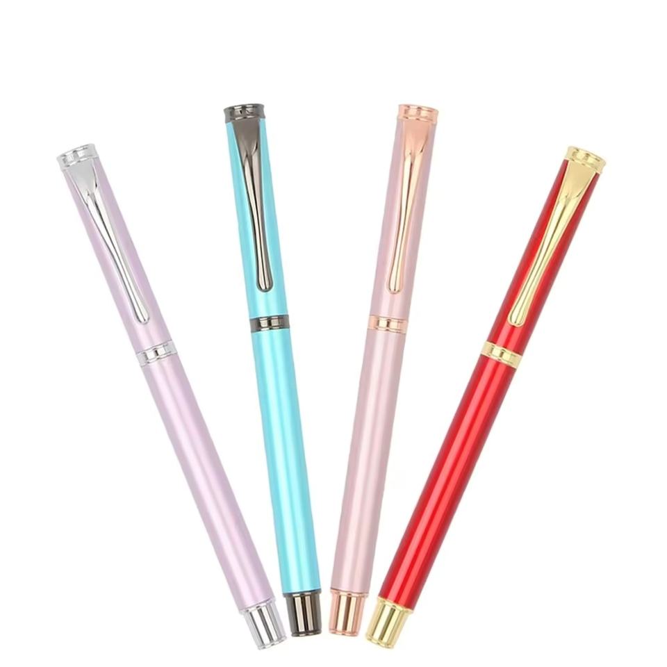 Wholesale High-Quality Metal Gel Pens, Luxurious Business Signature Roller Pens, Advertising Gifts Printed with Customer Logo 