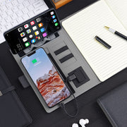 Sổ tay thông minh chất lượng siêu tốt tích hợp sạc dự phòng 8000mAh, sạc không dây và giá đỡ điện thoại