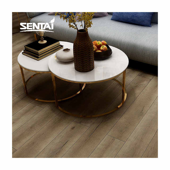 Sàn gỗ Sentai SPC cao cấp rãnh chữ V vân gỗ phủ UV Vật liệu PVC Thiết kế hiện đại cho khách sạn - Daisan Mart