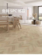 Sàn SPC xương cá PVC Vinyl dễ dàng lắp đặt bằng cách nhấp chuột, đa năng cho bệnh viện tại nhà, độ dày 4mm-8mm, bề mặt sàn gỗ - Daisan Mart