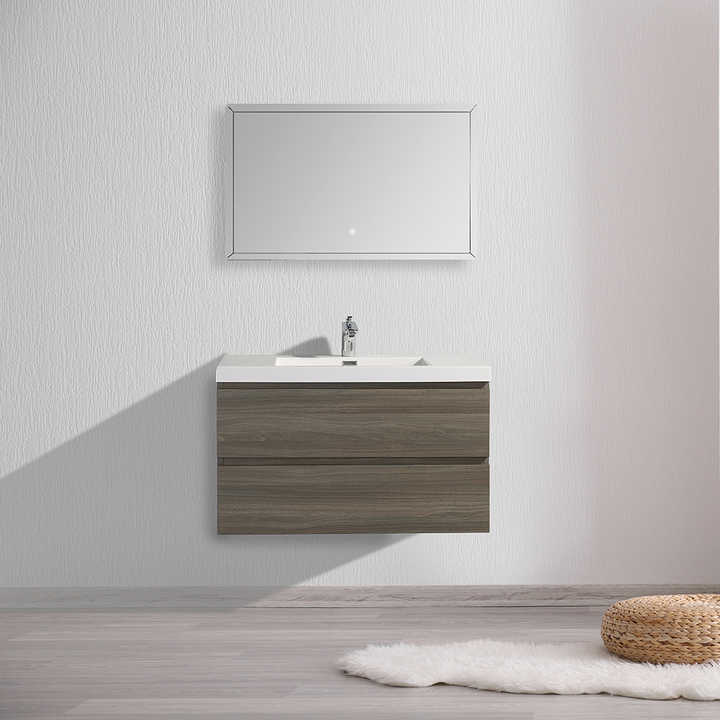 Tủ đựng đồ phòng tắm bằng nhựa PVC hiện đại 72 inch, chậu rửa mặt treo tường chống thấm nước, sử dụng tại nhà hoặc khách sạn - Daisan Mart