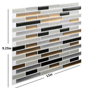 Tự làm tấm ốp tường bằng nhựa vinyl 3D, miếng dán tường khảm, keo dán lò sưởi, chống thấm nước, trang trí tường nội thất - Daisan Mart
