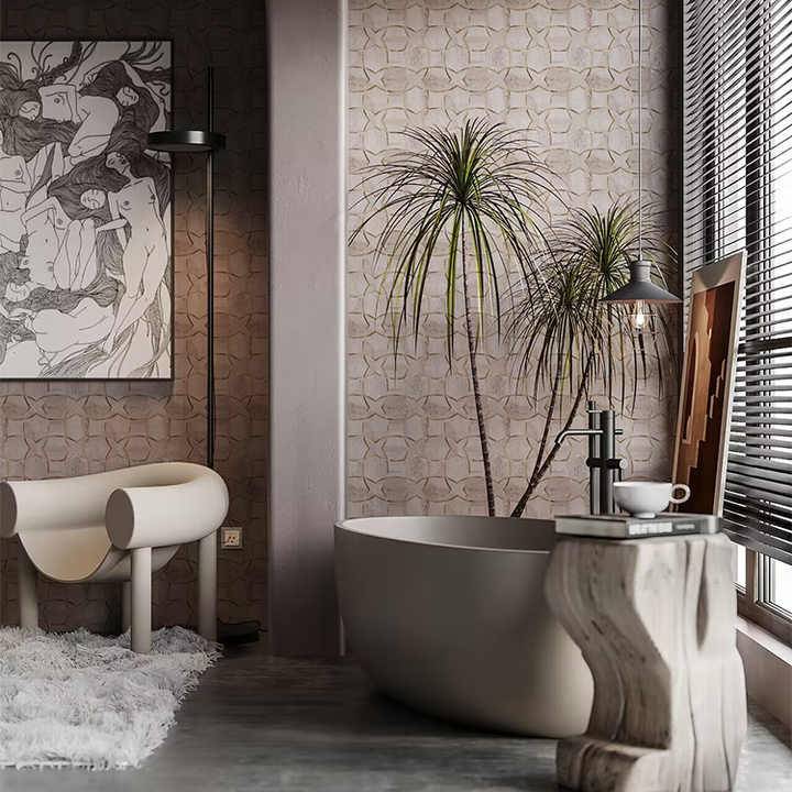 Tấm ốp tường bếp bằng nhôm composite thiết kế mới tùy chỉnh, bóc ra và dán - Daisan Mart