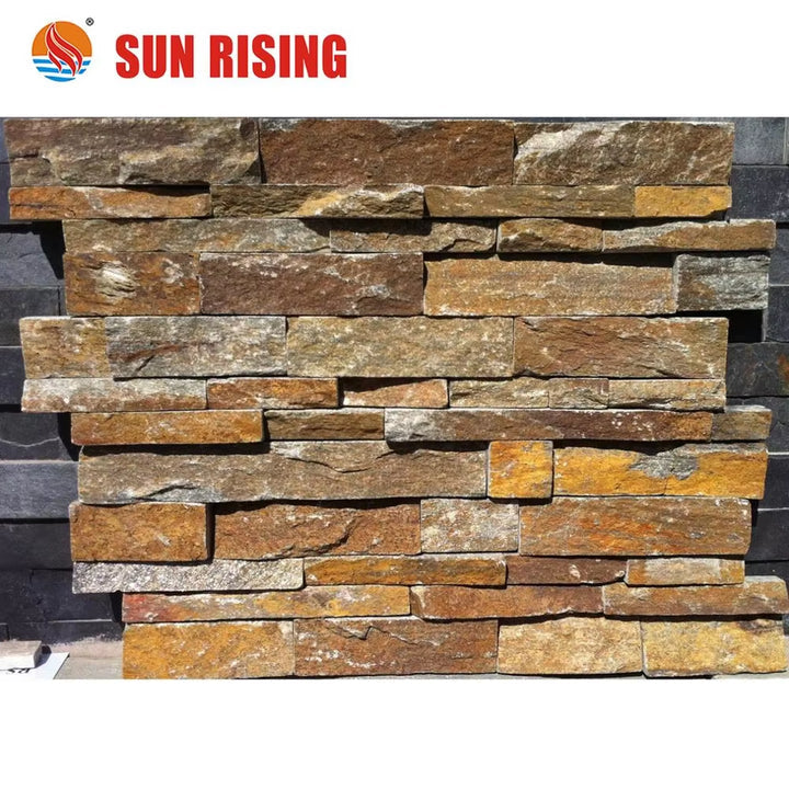 Tấm ốp tường ngoài trời bằng đá phiến thạch anh gỉ sét tự nhiên thiết kế hiện đại không chứa axit cho biệt thự ngoài trời, gạch văn hóa - Daisan Mart